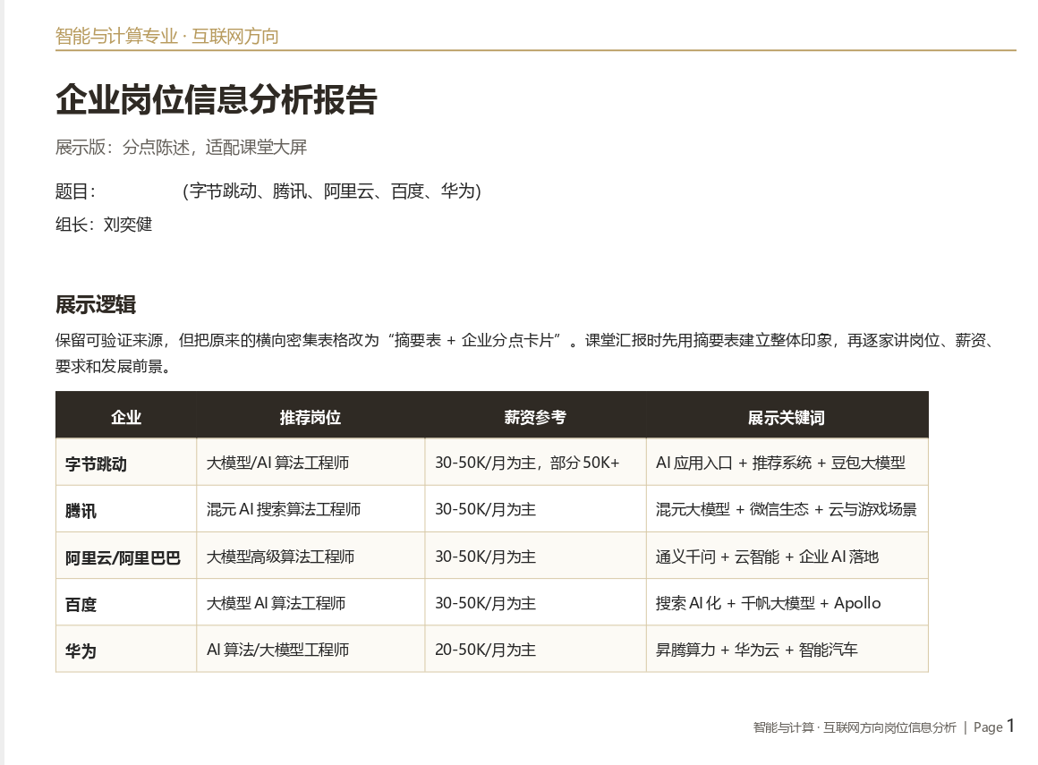 企业分析报告预览